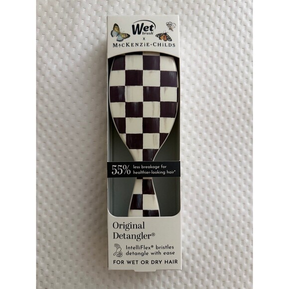 Wet Brush x Mackenzie Childs OG Detangler Hair Brush - Courtley Check